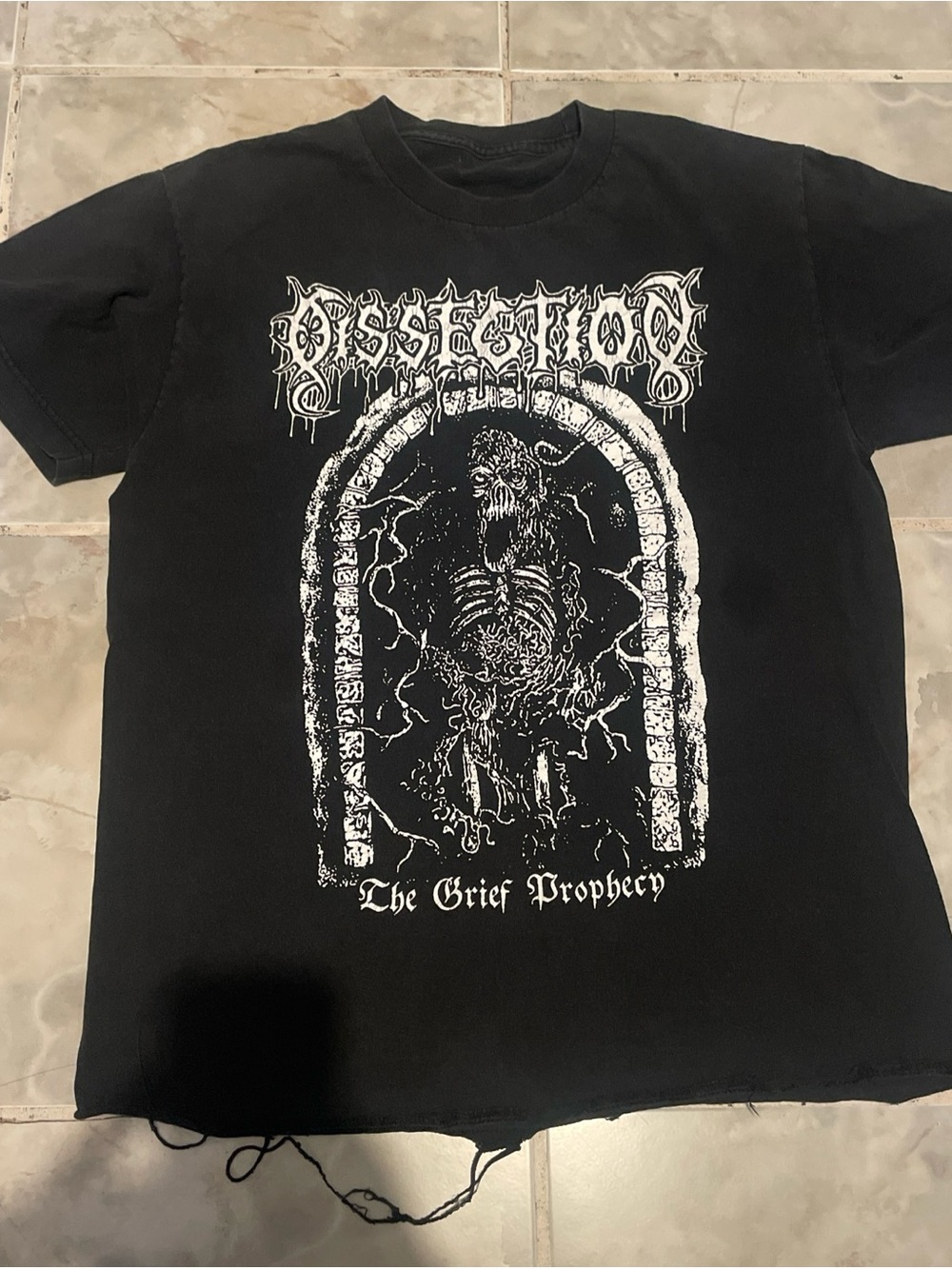 Vintage Dissection The Grief Prophecy Metal Band T-Shirt Distressed SZ S